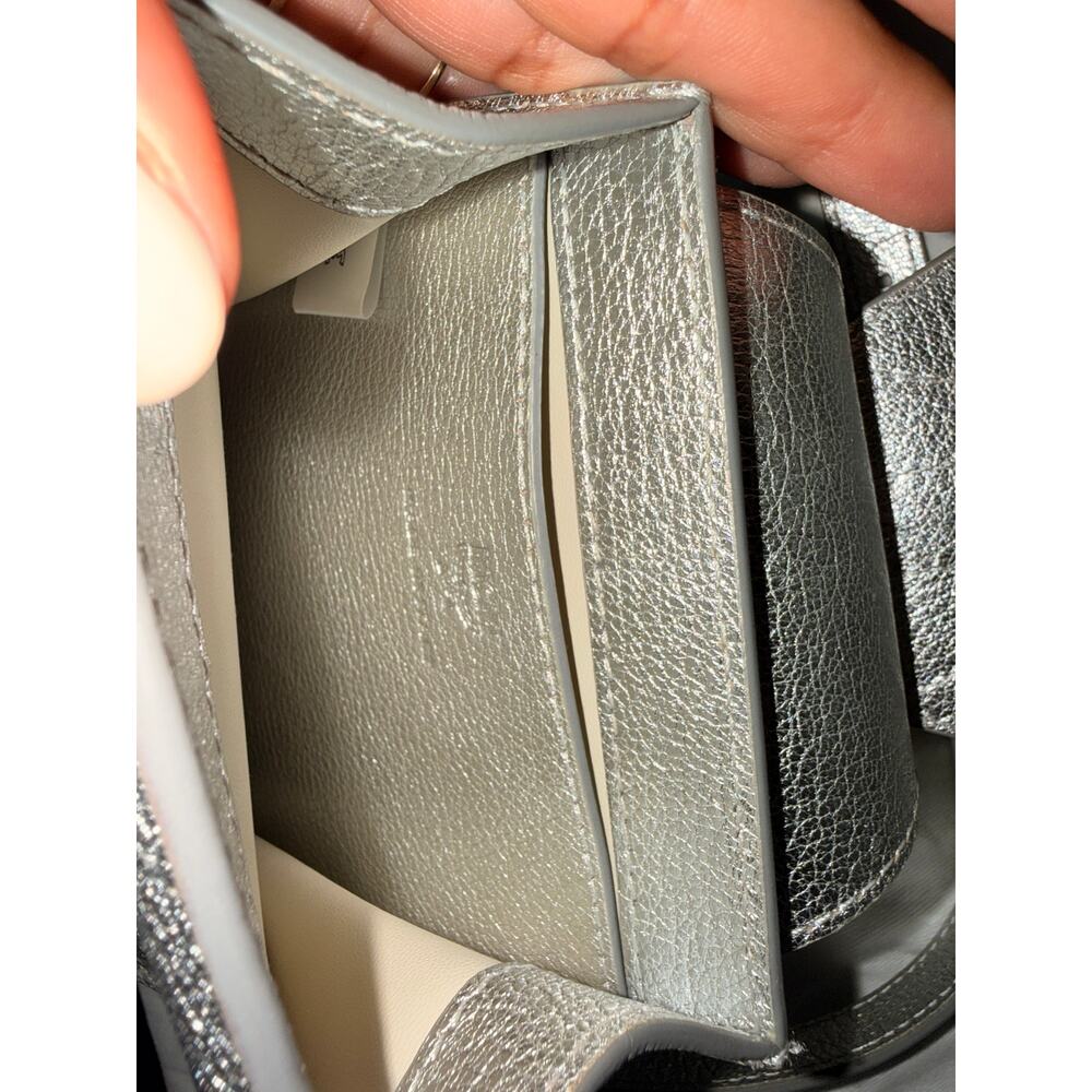 MCM Metallic Calfskin Milano Belt Bag - Silver, Excellent - Picture 6 of 11